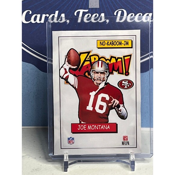 Joe Montana San Francisco 49ers Kaboom Custom Cracked Ice Holographic NFL Card - Picture 2 of 2